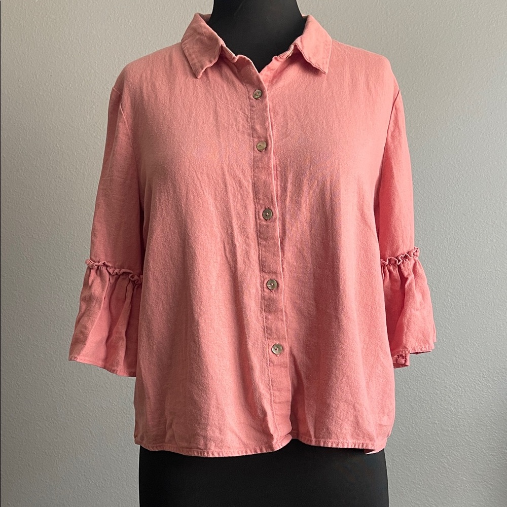 Marc New York Coral Button-Down Shirt